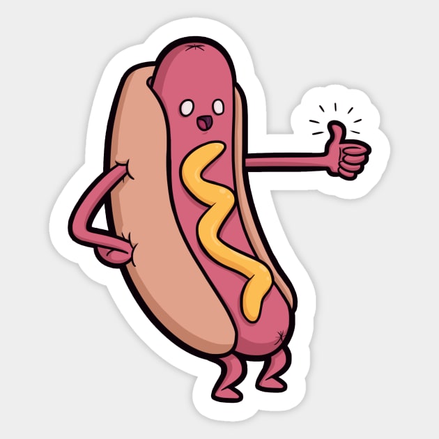 Hawt Dawg Fren Sticker by Zach James Games